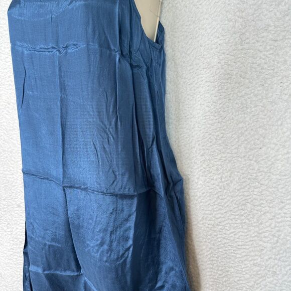 Noa Noa Slip Dress Womens Sz M Blue Sleeveless Spaghetti Strap Feminine Romantic - Picture 4 of 13